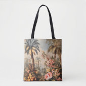 Vintage botanische Szene mit Palmen Tasche (Vorderseite)
