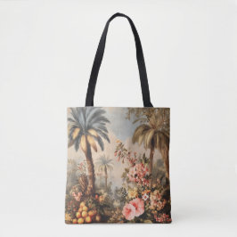 Vintage botanische Szene mit Palmen Tasche