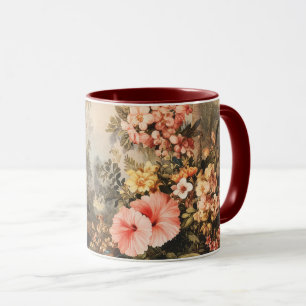 Vintage botanische Szene mit Palmen Tasse
