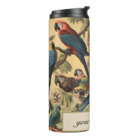 Vintage botanische Szene parrotsanpassbar