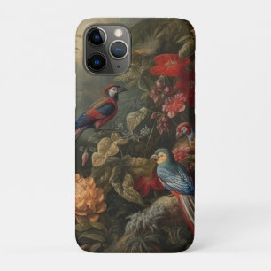 Vintage botanische Szene Vögel Blumen im Paradies Case-Mate iPhone Hülle