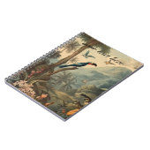 Vintage botanische Szene von Toucans und Blume Notizblock (Linke Seite)