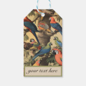 Vintage botanische Szenendarstellungen anpassbar Geschenkanhänger (Rückseite)