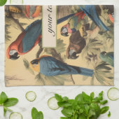 Vintage botanische Szenendarstellungen anpassbar Geschirrtuch (Gefaltet)