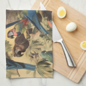 Vintage botanische Szenendarstellungen anpassbar Geschirrtuch (Viertel Falte)