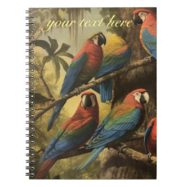 Vintage botanische Szenendarstellungen anpassbar Notizblock