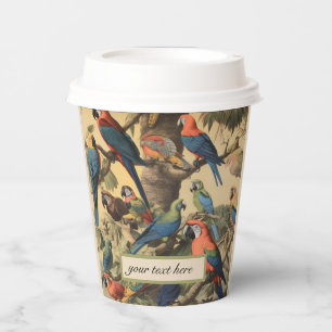Vintage botanische Szenendarstellungen anpassbar Pappbecher