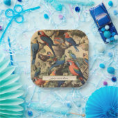 Vintage botanische Szenendarstellungen anpassbar Pappteller (Party)