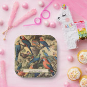 Vintage botanische Szenendarstellungen anpassbar Pappteller (Party)