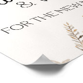 Vintage Botanische Tiny Floral Card & Giftzeichen Poster (Ecke)