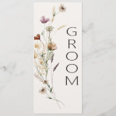 Vintage botanische Tiny Floral reserviert Sitzplät Menükarte (Rückseite)