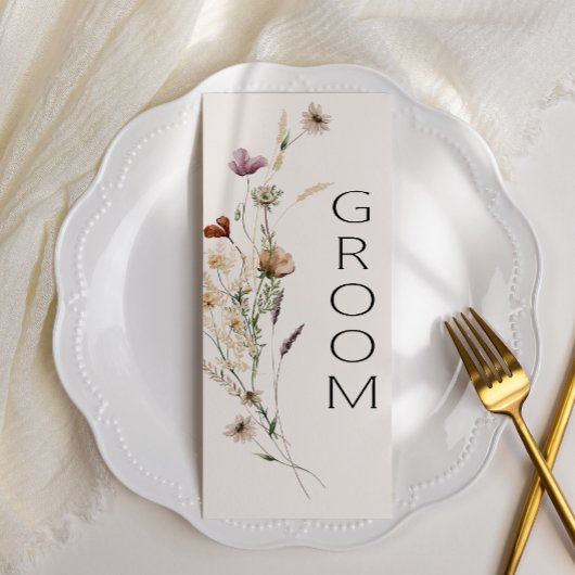 Vintage botanische Tiny Floral reserviert Sitzplät Menükarte