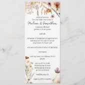Vintage Botanische Tiny Floral Wedding Programm (Vorderseite)