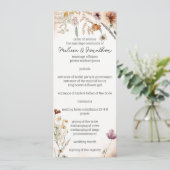 Vintage Botanische Tiny Floral Wedding Programm (Stehend Vorderseite)