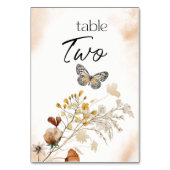 Vintage Botanische Tischnummer Tiny Floral Wedding (Vorderseite)