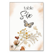 Vintage Botanische Tischnummer Tiny Floral Wedding (Vorderseite)