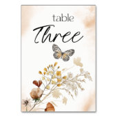 Vintage Botanische Tischnummer Tiny Floral Wedding (Vorderseite)