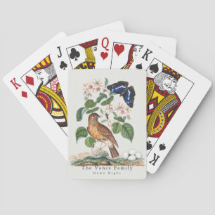Vintage botanische Vogel-Spielkarten für den Famil Spielkarten