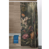 Vintage botanische Vogelarten Blume im Paradies Duschvorhang