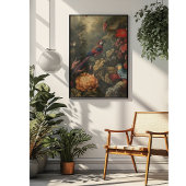 Vintage botanische Vogelarten Blume im Paradies Fotodruck