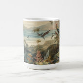 Vintage botanische Vogelarten Blume im Paradies Kaffeetasse (Mittel)