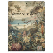 Vintage botanische Vogelarten Blume im Paradies Klemmbrett (Rückseite)