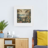 Vintage botanische Vogelarten Blume im Paradies Leinwanddruck