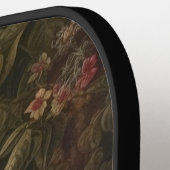 Vintage botanische Vogelarten Blume im Paradies Pickleball Schläger (Linke Seite)