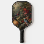Vintage botanische Vogelarten Blume im Paradies Pickleball Schläger (Rückseite)