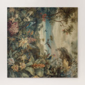 Vintage botanische Vogelarten Blume im Paradies Puzzle (Horizontal)