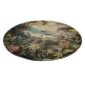 Vintage botanische Vogelarten Blume im Paradies Schneidebrett (Ecke)