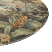 Vintage botanische Vogelarten Blume im Paradies Schneidebrett (Ecke)