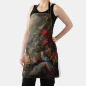 Vintage botanische Vogelarten Blume im Paradies Schürze (InSitu)