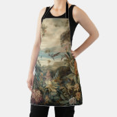 Vintage botanische Vogelarten Blume im Paradies Schürze (InSitu)