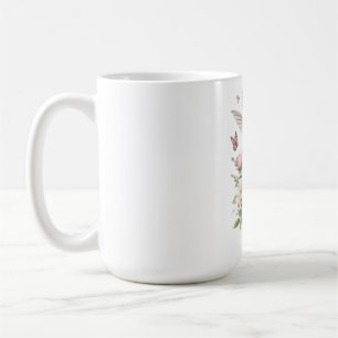 Vintage botanische Vogelkunst Kaffeetasse