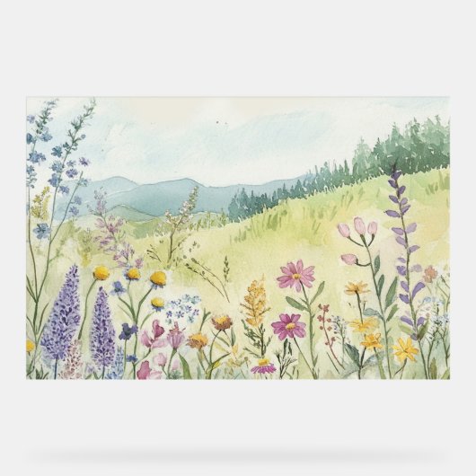 Vintage botanische Wanddekoration Acrylschild (Vorderseite)