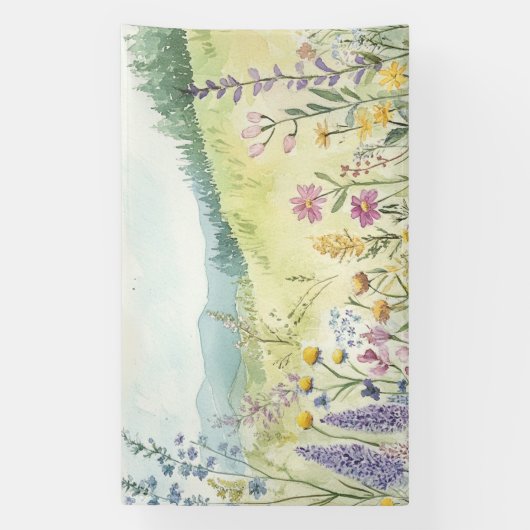 Vintage botanische Wanddekoration Banner (Vertikal)