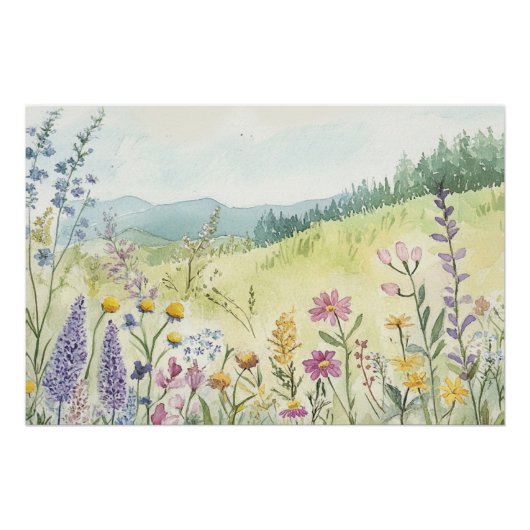 Vintage botanische Wanddekoration Poster (Vorderseite)