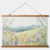 Vintage botanische Wanddekoration Wandteppich Mit Holzrahmen (Vorderseite)