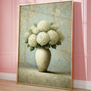 Vintage botanische Wandkunst Elegante Blumenvase Poster