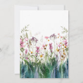 Vintage botanische Wildblumen 40. Einladung (Rückseite)