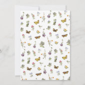 Vintage Botanische Wildblumen Boho Save The Date Einladung (Rückseite)