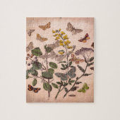 Vintage botanische Wildblumen der Bluterkrankung Puzzle (Vertikal)