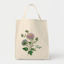 Vintage botanische Wildblumen Tragetasche