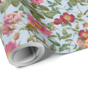 Vintage Botanische Wilde Rosen Geschenkpapier Soft