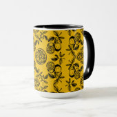 Vintage botanische Zitrusfrucht Tasse (VorderseiteRechts)