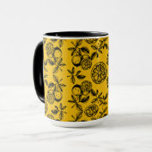 Vintage botanische Zitrusfrucht Tasse (Vorderseite Links)