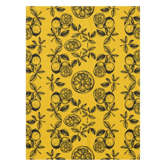 Vintage botanische Zitrusfrucht Tischdecke (Vorderseite)