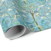 Vintage-Botanischer Baum des Lebens mit Vögeln Geschenkpapier (Rolleneckpunkt)