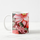 Vintage botanischer blühender Blumengarten Kaffeetasse (Links)